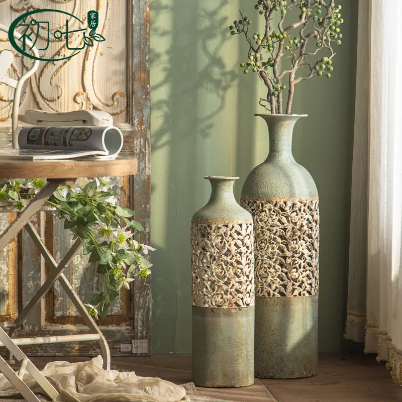 Vase ornament B & B floor-to-ceiling flower arrangement flower shop decoration wedding photography creation