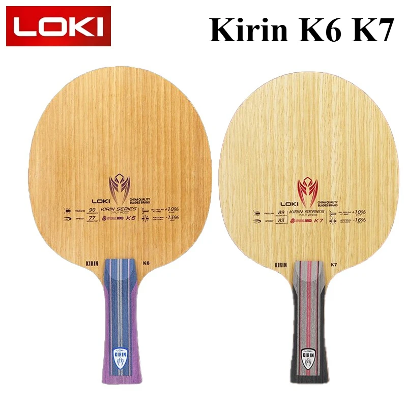 

NEW LOKI Kirin K6 K7 Table Tennis Blade Professional 7-Ply Pure Wood OFF+ Ping Pong Paddle for Beginner Training Fast Attack