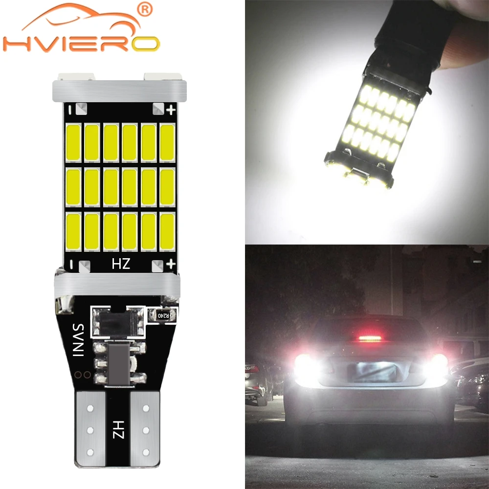 1PCS Car LED T10 T15 Trunk Lamp Brake Light Turn Signal 4014 26/30/45SMD Rogue Reversing Lights Auto Reading Lighting Bulb White