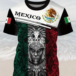 Eagle Print Men's T-Shirt - Comfy, Trendy & Durable All Season Casual Tee Fashion design Mexico flag oversized men's clothing