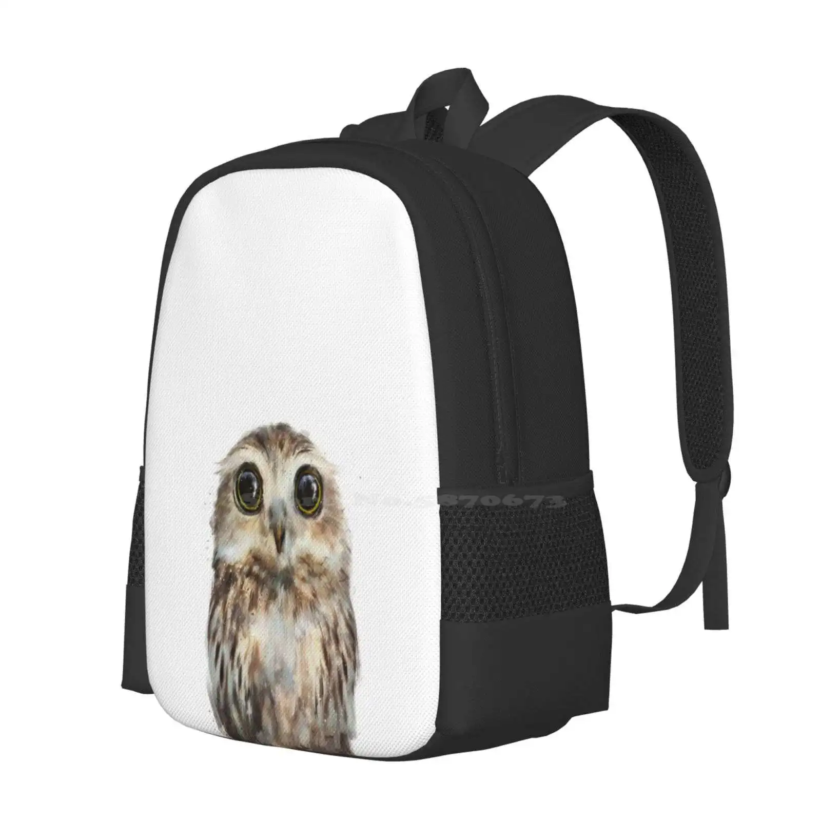 Mochila escolar de gran capacidad con diseño de búho pequeño, bolsa para ordenador portátil, colección de animales naturales, vida silvestre, Fauna, bosque, criatura