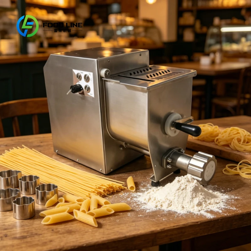 Customized Catering Macaroni Spaghetti Maker, High Efficiency Automatic Pasta Extruder Machine for Food Workshop Processing