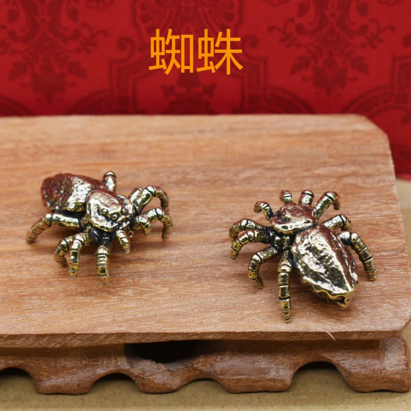 Solid Brass Spider Large Tarantula Desktop Ornament Creative Handheld Craft Gift