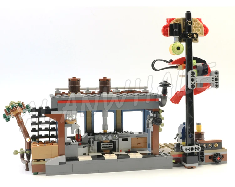 579 pièces côté caché crevette manille attaque fantôme chasse haute technologie Go-kart 11461 blocs de construction jouets compatibles avec le modèle