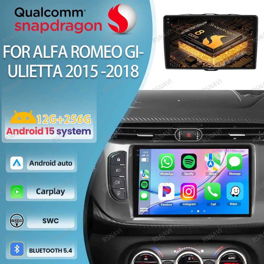 Radio de coche Android 15 para Alfa Romeo Giulietta 2015 -2018 Lx470 Mercedes Slk R170 Korando Sports Avensis T25 Byd F3 Dacia Sandero
