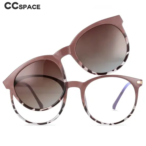 54044 Monturas de gafas de protección contra luz azul redondas Retro gafas de sol polarizadas Clip magnético hombres mujeres moda gafas de ordenador