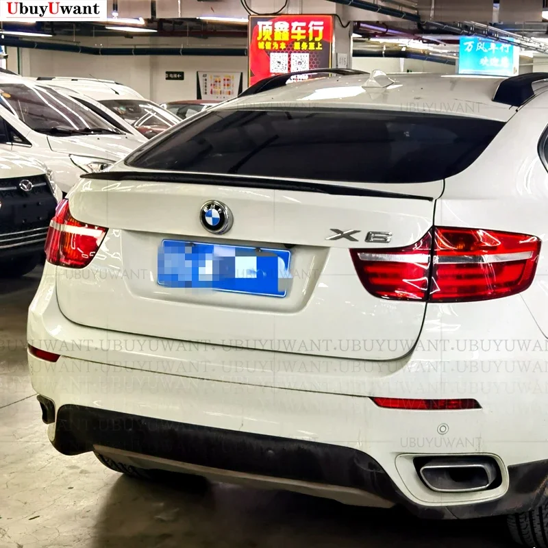 For BMW X6 E71 2008-2013 High Quality ABS Material Car Rear Wing Primer Color Rear Spoiler Auto Accessories Car Styling