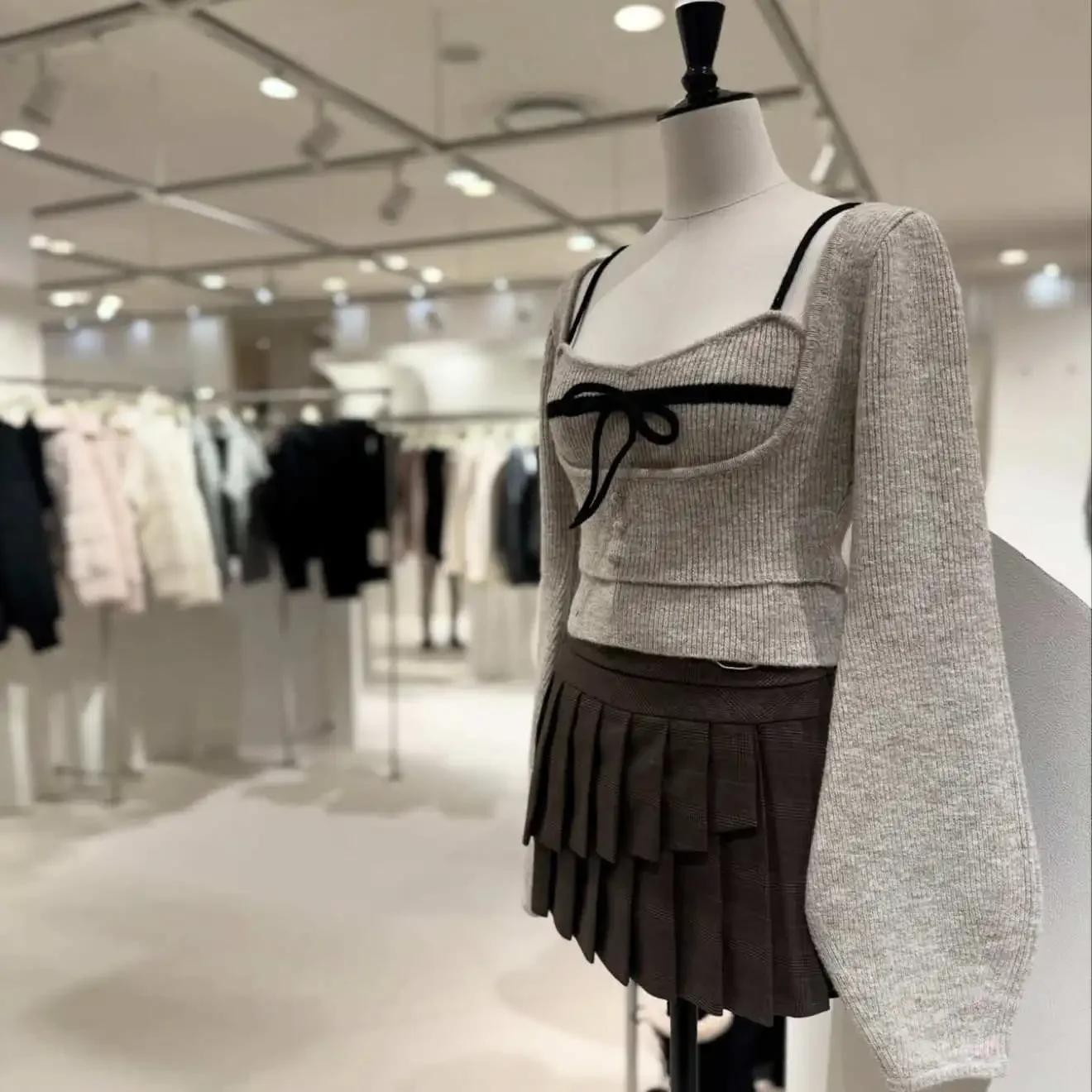 سيدة النمط الياباني موضة الحلو منقوشة تنورة ربيع الخريف 2025 الفتيات المرأة عالية الخصر التخسيس قصيرة مطوي التنانير 2025 #4