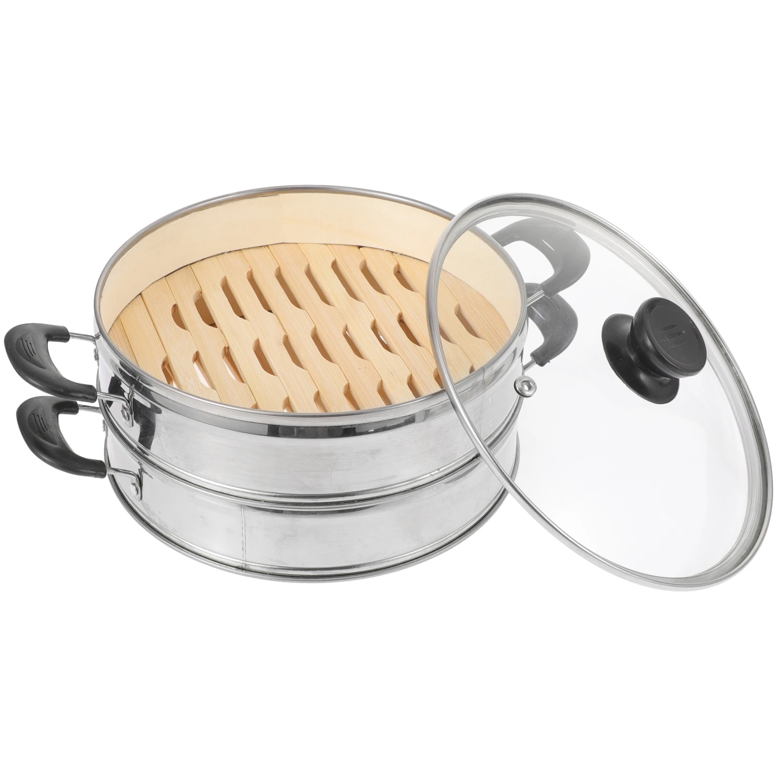 

1 set Baskets Large for Cooking Vegetable Rice Accessories Steamers Pot Handles Nutrients Preserved Chinese Style Bamboo