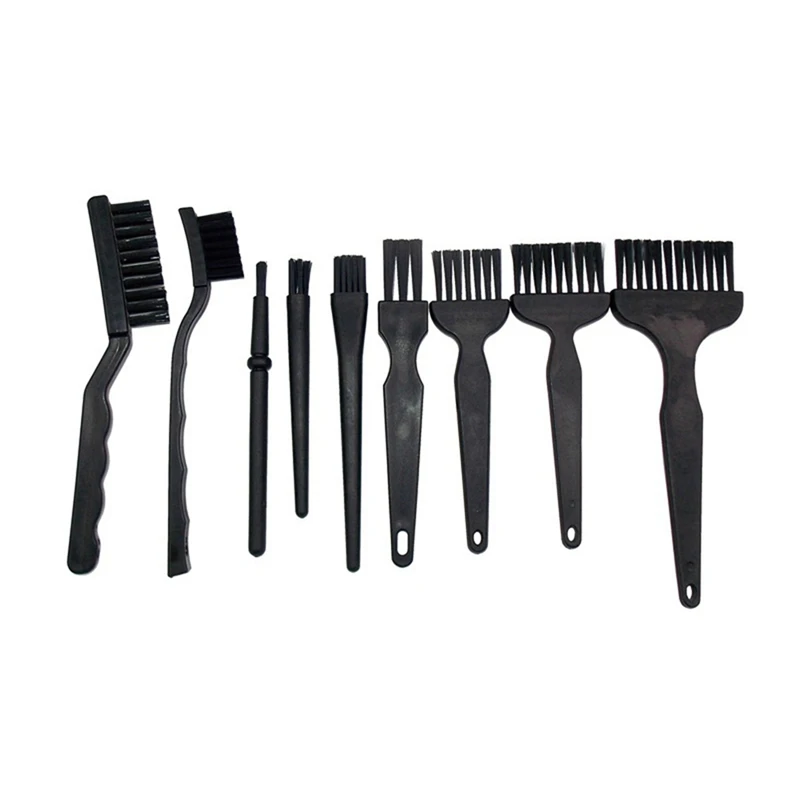 9Pcs Anti Static Brush ESD Safe Details Cleaning Brush Tool For Mobile Phone Tablet PCB BGA Repair Work