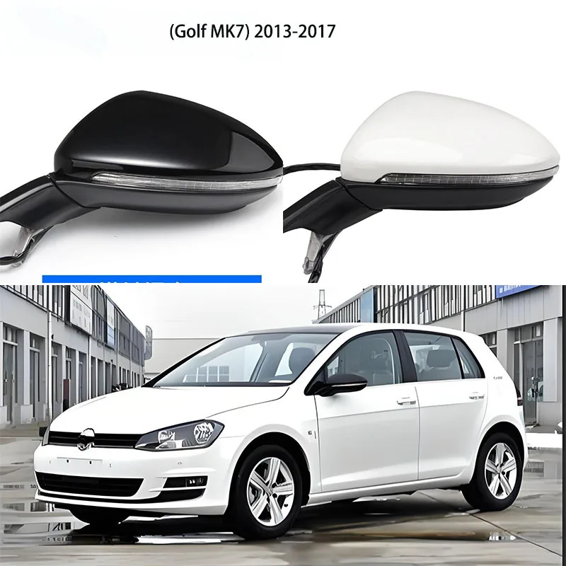 Suitable for Volkswagen GOLF MK7 Golf 7 13-17 rearview mirror mirror assembly high and low  accesorios auto golf 7 gtd