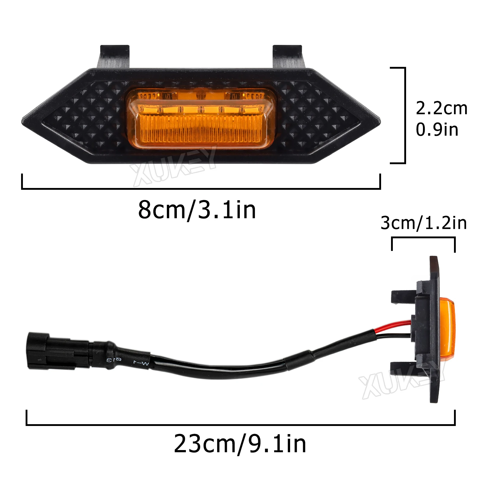 4pcs Amber LED Raptor Grille Front Lights Wiring Harness Kit Warning Signal Compatible For Toyota RAV4 2019 2020 2021 2022 2023