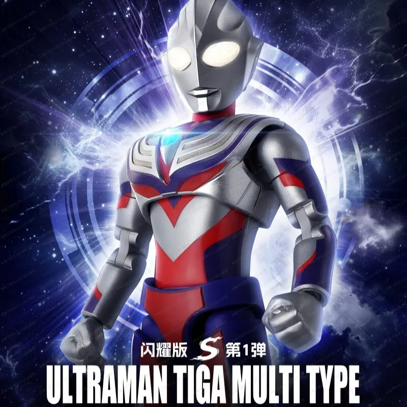 

Blokees Ultraman Shining Version S First Tiga New Building Block Figure Model Genuine Collectible Blind Box For Fans Collectors