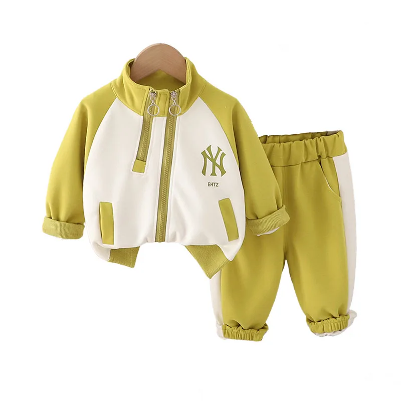 

Kids Sweatsuit Sets 2024 Unisex Baby Girls Clothes 1 To 2 Years Letter Printed Long Sleeve Jackets Tops and Pants for Boys Suit