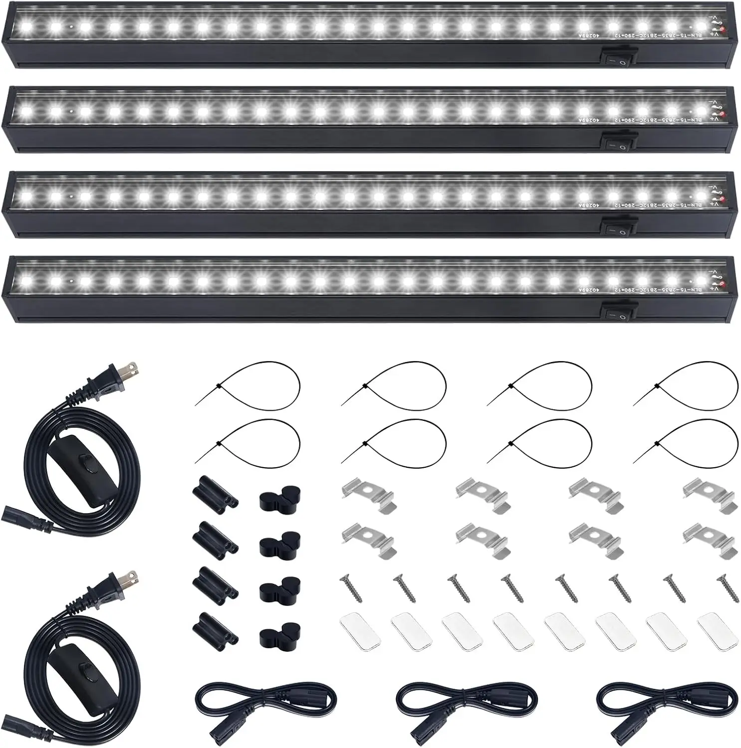 

Full Spectrum T5 LED Grow Lights for Indoor Plants, 1ft Strips with Magnetic Mounting, 5000K, 4 Packs