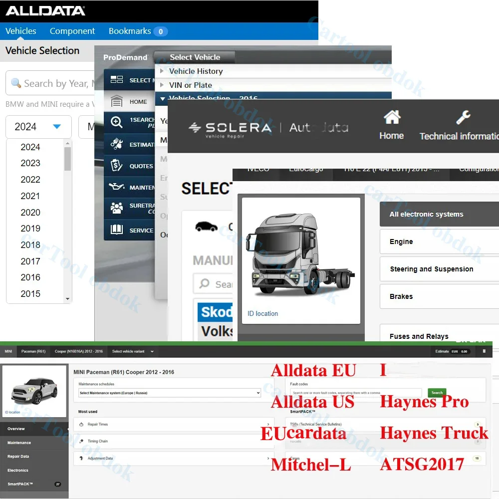 2026 Alldata Online Software Alldata EU US Haynes Truck For Mitchel Iden xWorkshop Repair Automatic Updates Cardata