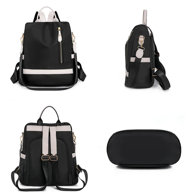 Casual Women Anti-Theft Backpack Female Waterproof Fabric Fashion Simple Shoulder Bags for Lady Campus Style Laptop Backpack