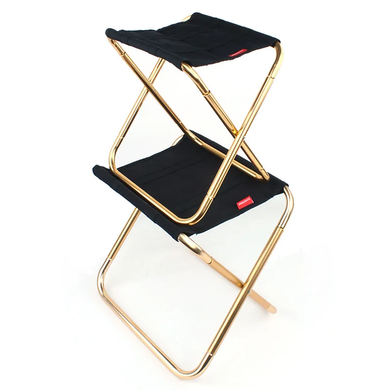 Folding Stool Large 7075 Aluminum Alloy Outdoor Portable Barbecue Fishing Folding Chair Camping Climbing Stool Portable Chair