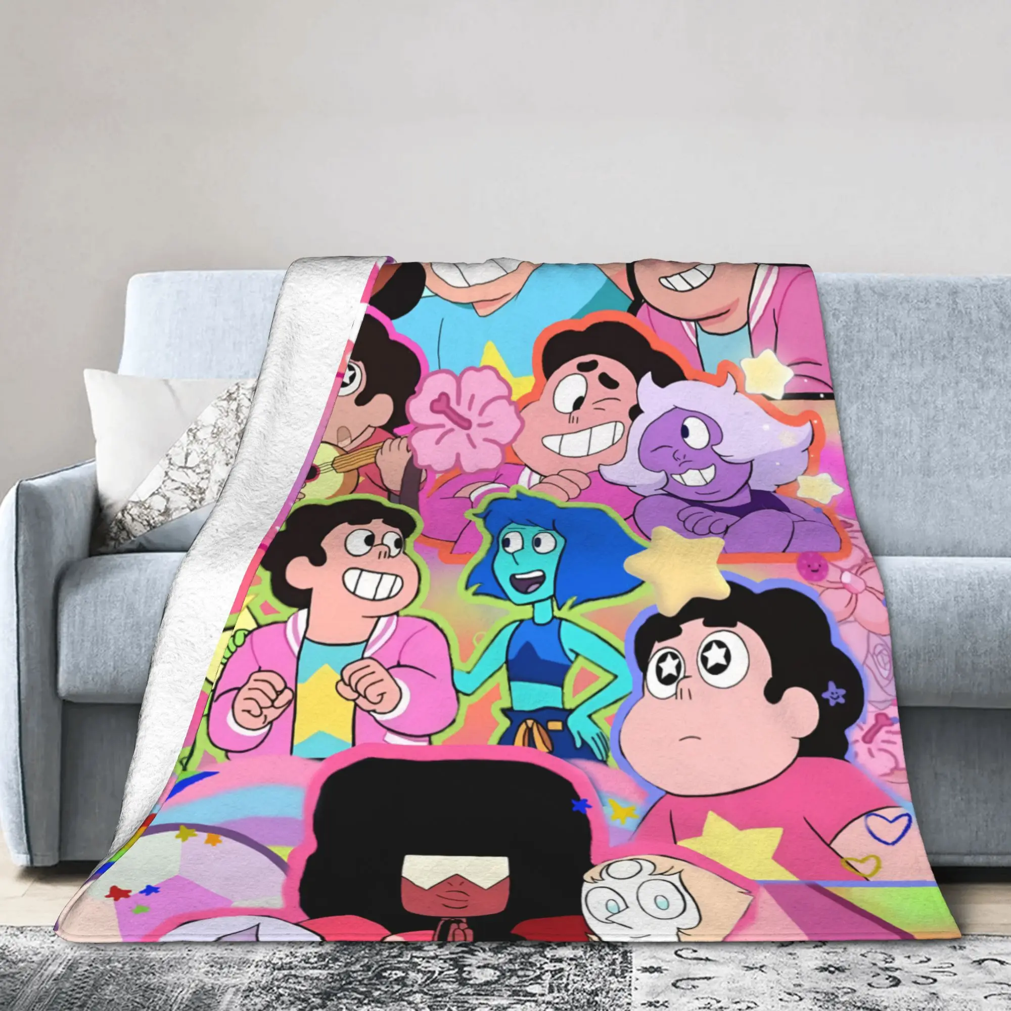 Steven Universe  Blankets Cartoon Anime  Fuzzy Throw Blanket Summer Air Conditioning Personalised Soft Warm Bedspreads,