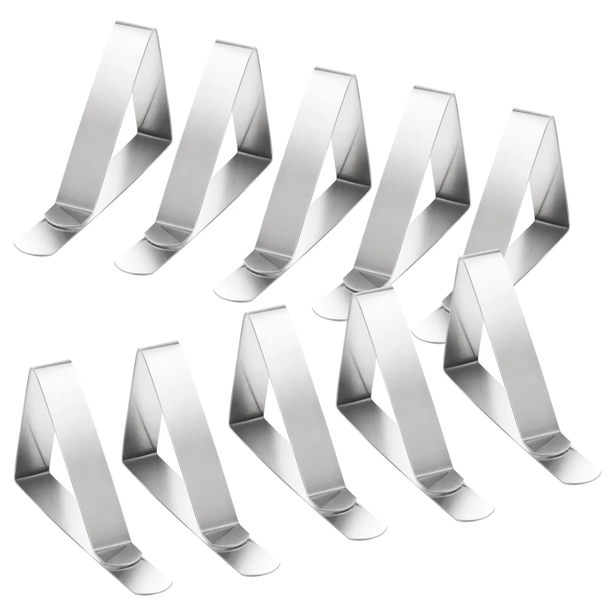 

10Pcs Heavy Duty Table Clips 4.5cm Stainless Steel Table Cover Clamps for Picnic Banquet Fastening Solution