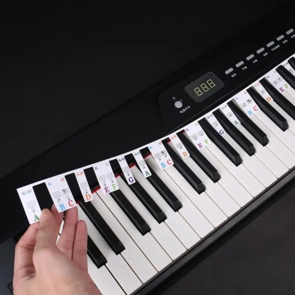 61 Keys 88 Keys Removable Piano for KEY Labels Piano Keyboard Stickers Piano Take Notes Marker Overlay Parts for Piano Fingering