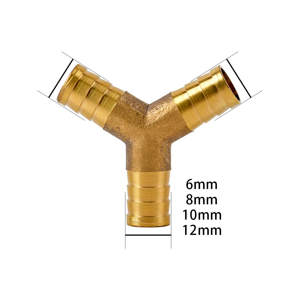 Mosiądz Barb łącznik rurowy 2 3 4 sposób złącze mosiężne do 6mm 8mm 10mm 12mm wąż miedzi Pagoda rura wodna złączki