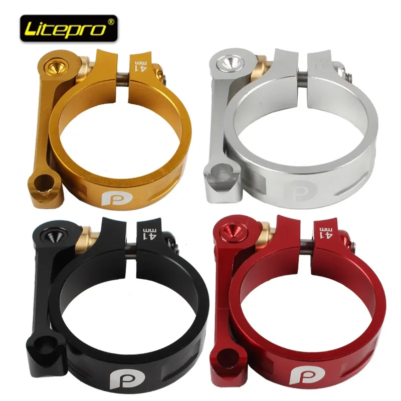 

Litepro Folding Bike Seatposts Clamps 41mm Aluminum Alloy Bicycle Seat Tube Clamp Accessories