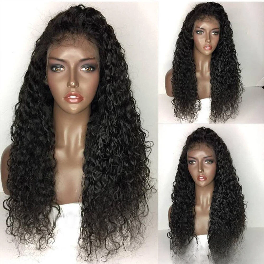 

Water Wave Synthetic Lace Front Black Color Loose Curly Hair Wig for Women