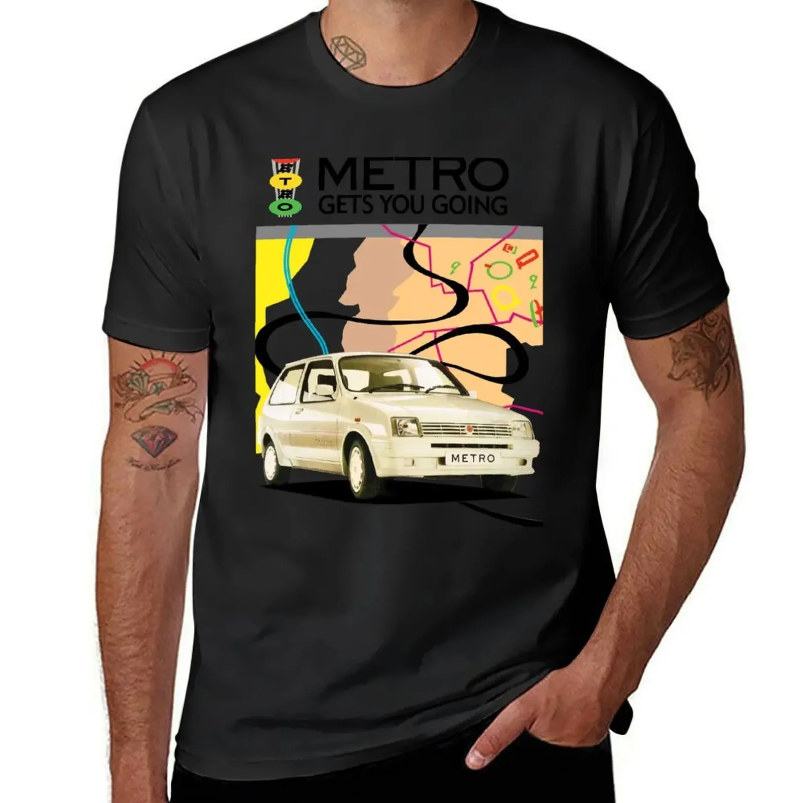 MG METRO T-Shirt cotton graphic tees sweat oversized t shirt t shirt for men