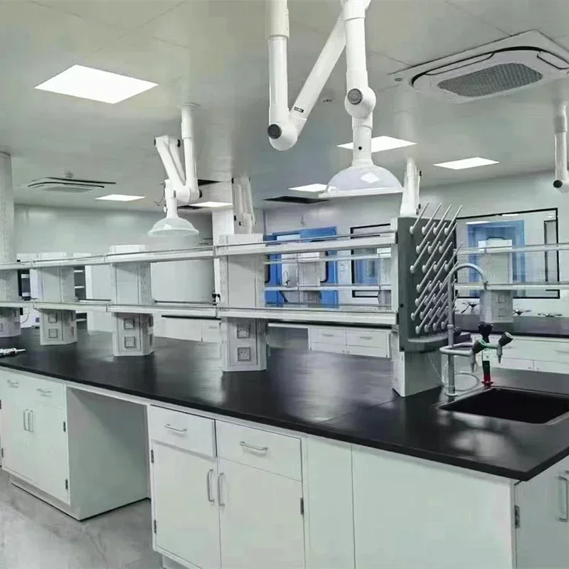 طاولة جزيرة مختبر فولاذية عالية الجودة مقاومة للمواد الكيميائية ومقاومة للماء لغرفة المختبر #2
