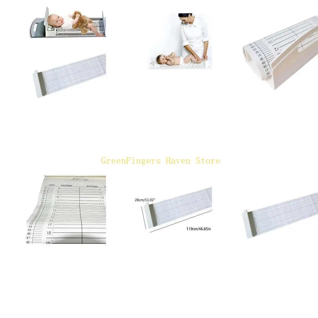 F68D Baby Height Growth Chart Ruler Kids Room Decoration 49.21x11.02 inches Measuring Mat Infant Baby Safe