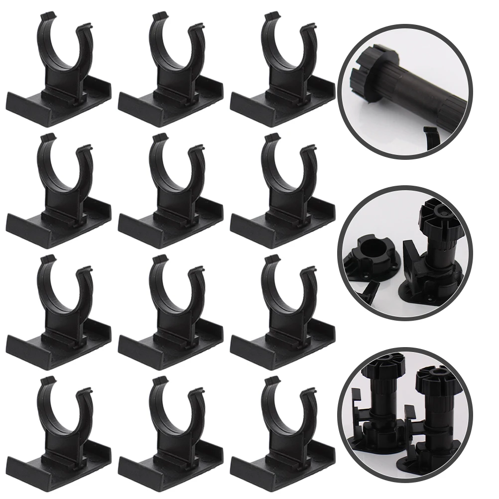 12 Pcs Skirting Cabinet Foot Buckle Kick Board Plinth Clips Kitchen Adjustable Stand Cabinets