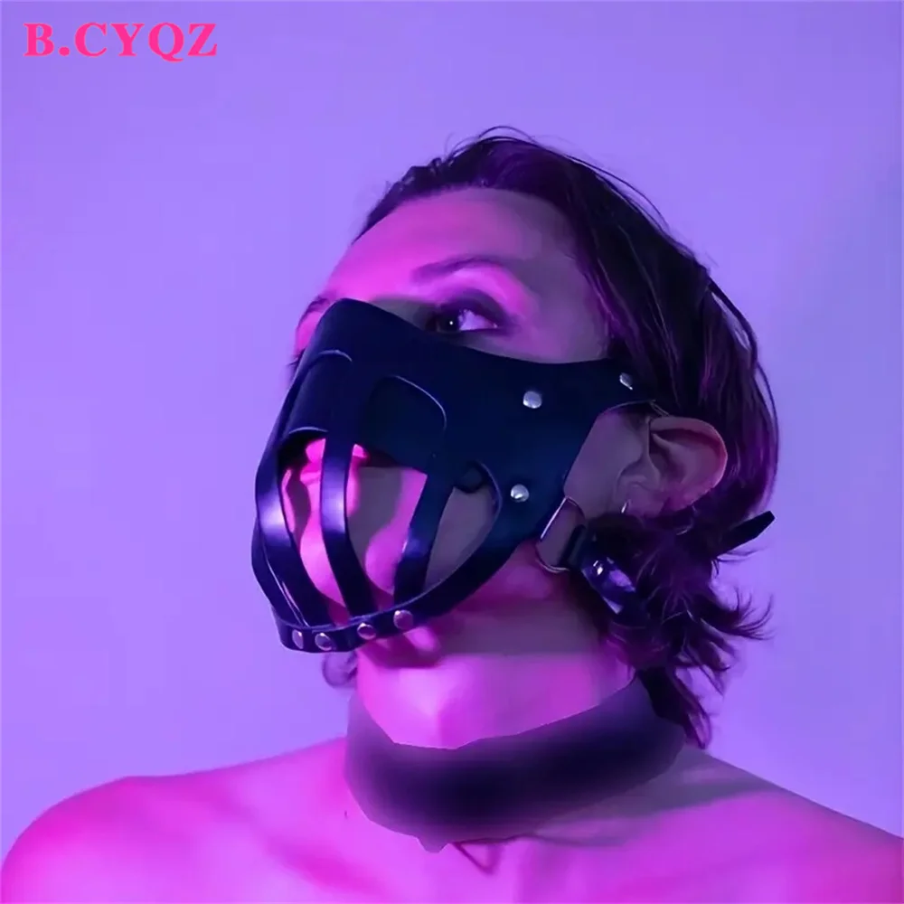 BDSM Erotic Women Sexy Mask Cosplay Leather Adjustable Mask Halloween Party Mask Masquerade Ball Fancy Masks Punk Accessories