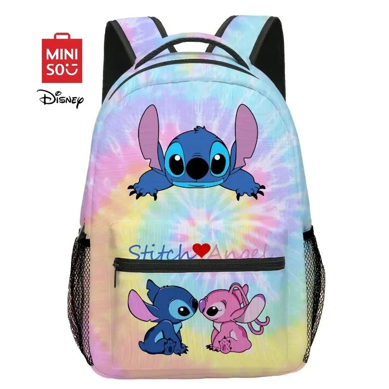 MINISO Disney Stitch Cartoon Mini Backpack for Middle School Students - Cute & Durable Printed Design Mini Backpack