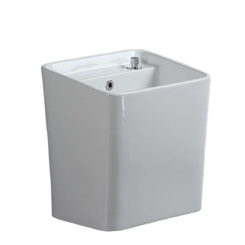 

Household mop pool Balcony Bathroom Floor-to-ceiling mop pool Small household ceramic washing sink Household mop pool