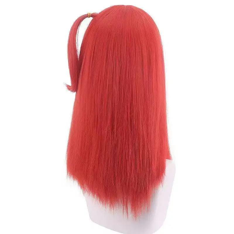 ¡Bocchi la Roca! Peluca de cosplay Ikuyo Kita, pelo rojo con cola de caballo lateral, peluca completa de anime de fácil cuidado