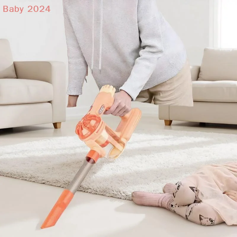 ミニチュア電気掃除機付きキッズプレイセット。幼児のハウスキーピングロールプレイおもちゃ。