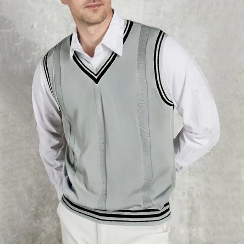 

Men's College Style Vest Warmth Inner Wear Regular Fit Spring City Walk Fashion Backless Top Men's Fashion Vest