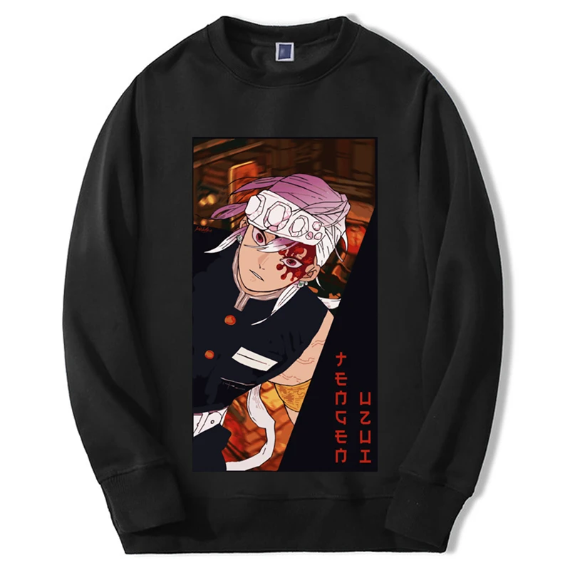 

Demon Slayer Anime Hoodies Sweatshirt Men Tanjirou Figure Mangas 2024 New Sweatshirts New Round Neck Fleece Pullover Tracksuit