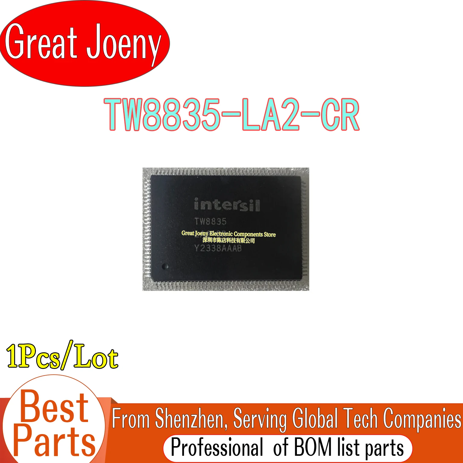 100% New Original TW8835 TW8835-LA2-CR TW8835-LA2 IC Chipset LQFP-128