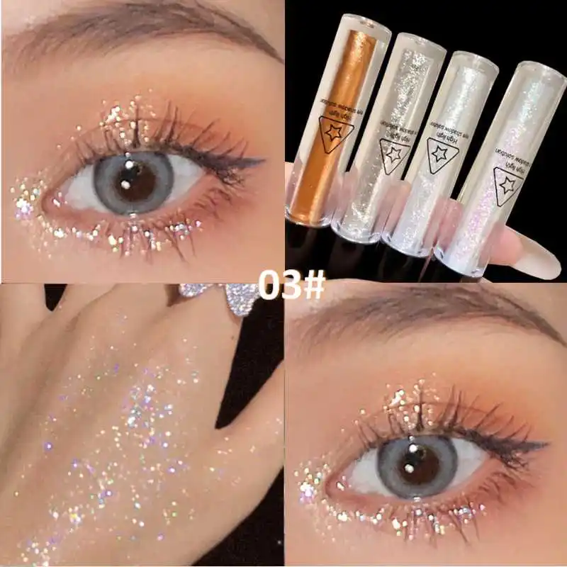 Diamant schimmern wasserdicht flüssig Glitter Eyeliner Lidschatten glänzend metallisch Eyeliner Stift Auge Schönheit Party Make-up