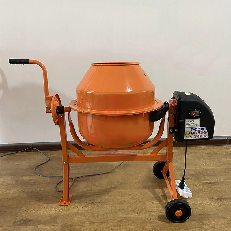 63L small concrete mixer electric portable household construction cement mortar mixer feed mixer