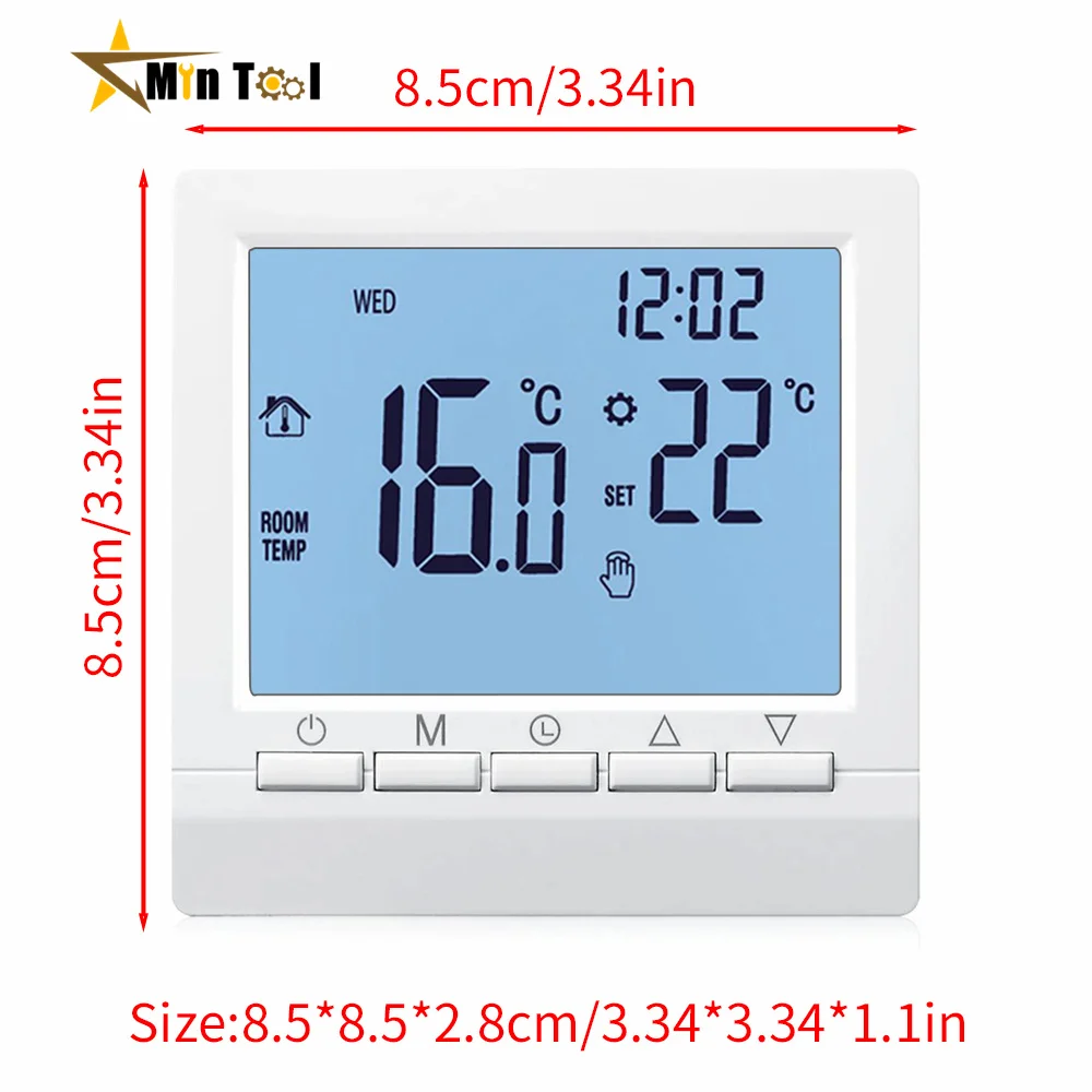 Programmable Gas Boiler Heating Temperature Regulator Hand Controller Thermostat with Kid Lock Home Supply