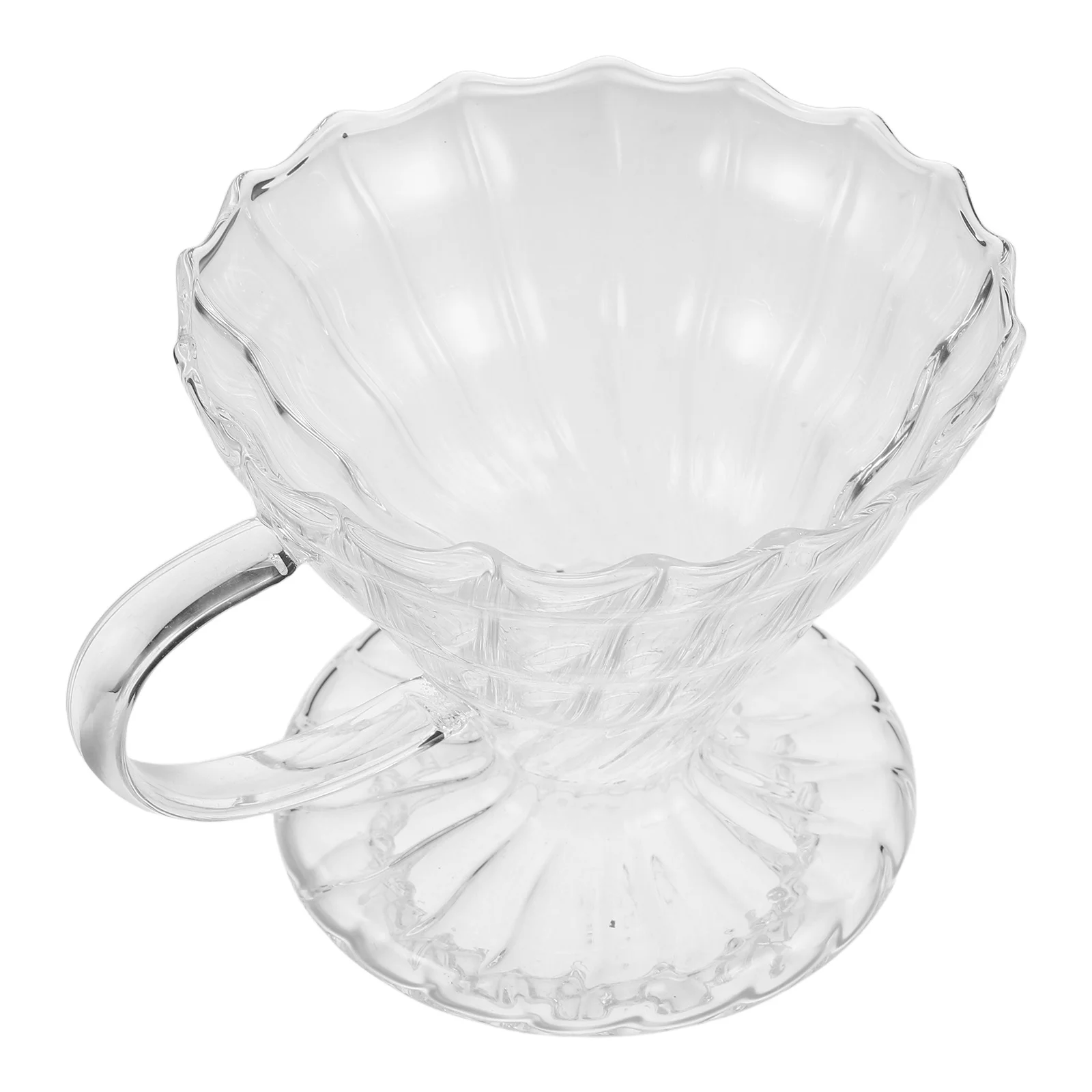 

Clear Glass Coffee Dripper Funnel Reusable Brew Filter Cup for Home Cafe Use Compatible with Pour Over Makers and Espresso