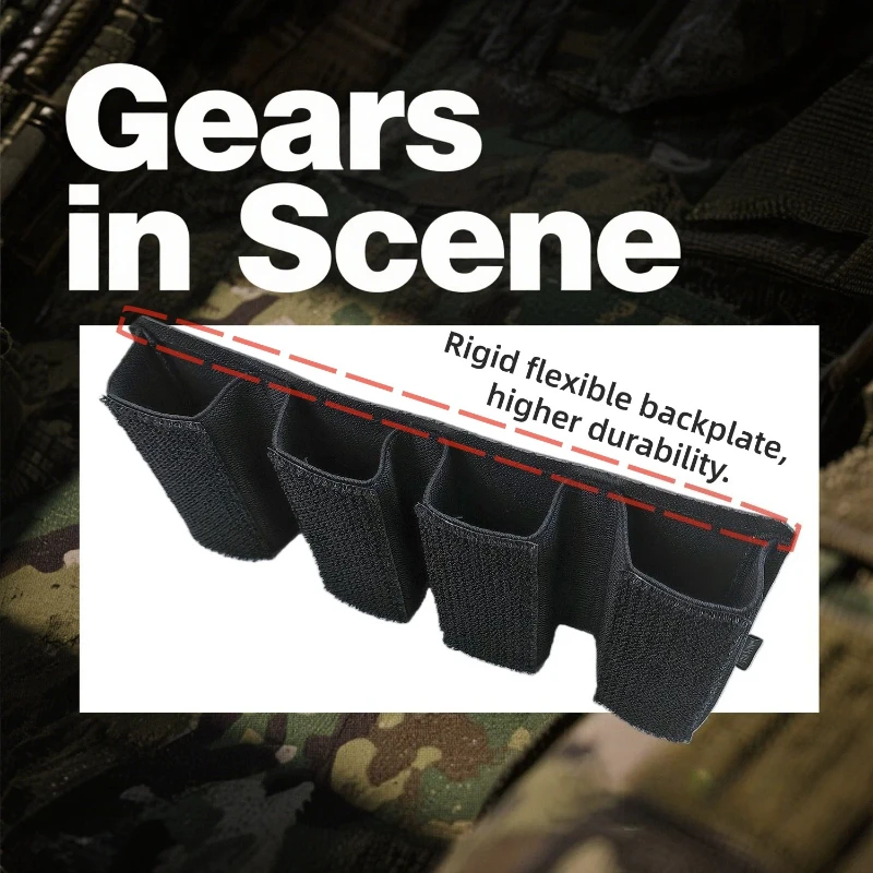 Tactical Chest Pouches With Internal Elastic Inserts Single Double Triple Quadruple Modular Outdoor Gear Storage Pouch