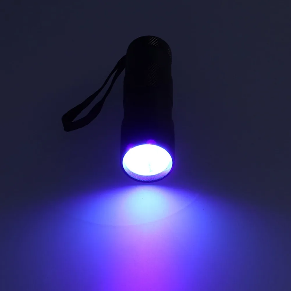 Aluminum Alloy Purple Light Flashlight Small Size Cylindrical Pet Dirt Finder 12 LED Beads Handheld Pet Urine Detector