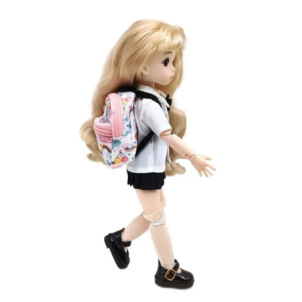 Clothing Cute Flower Schoolbag Bag Cotton Replacement BJD Backpack Clothes Matching Hand-made Dollhouse Decors 1/6 BJD