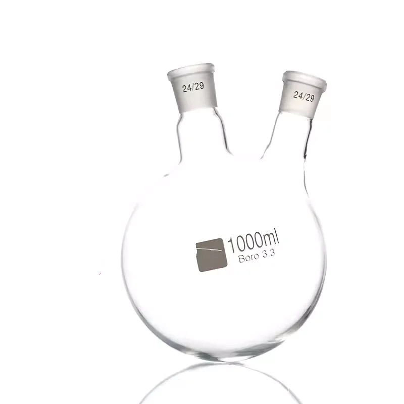 고온 저항성 경사형 이중목 원형 바닥 플라스크 50/100/250/500/1000/2000/3000ml 24/19