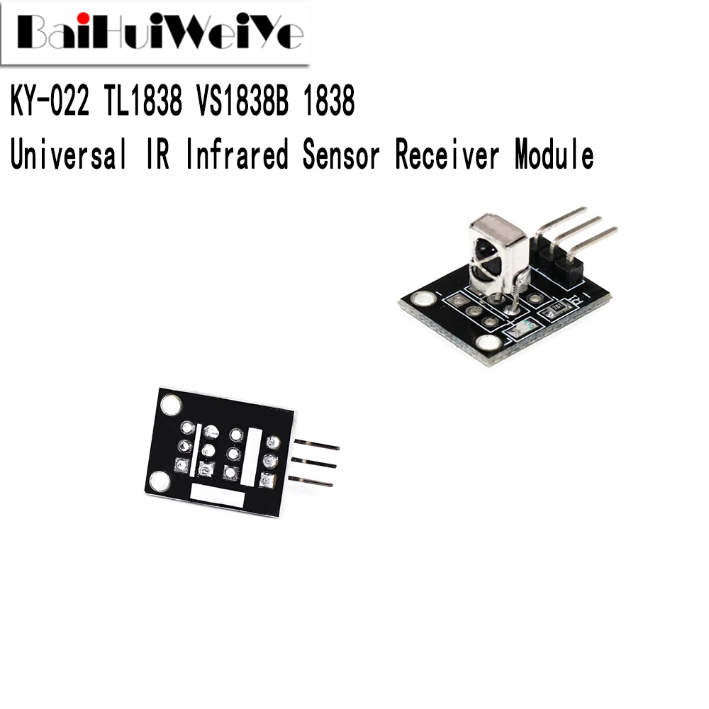 10PCS KY-022 3pin TL1838 VS1838B 1838 Universal IR Infrared Sensor Receiver Module for arduino Diy Starter Kit