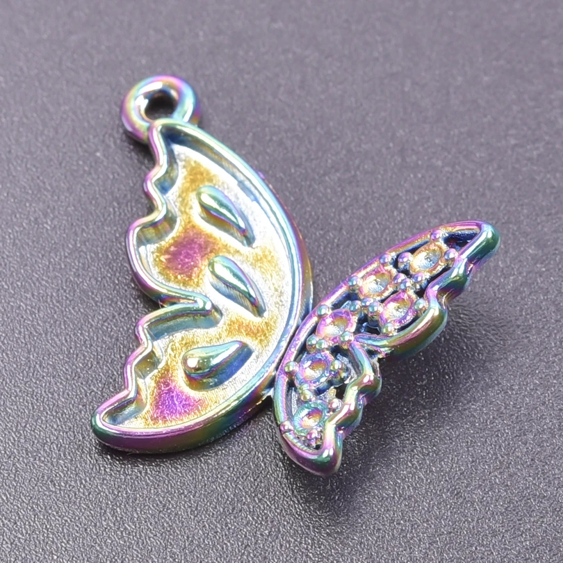 10 pçs liga arco-íris charme lua cruz flor tendência crânio pingentes encantos para fazer jóias colar diy folha brincos suprimentos